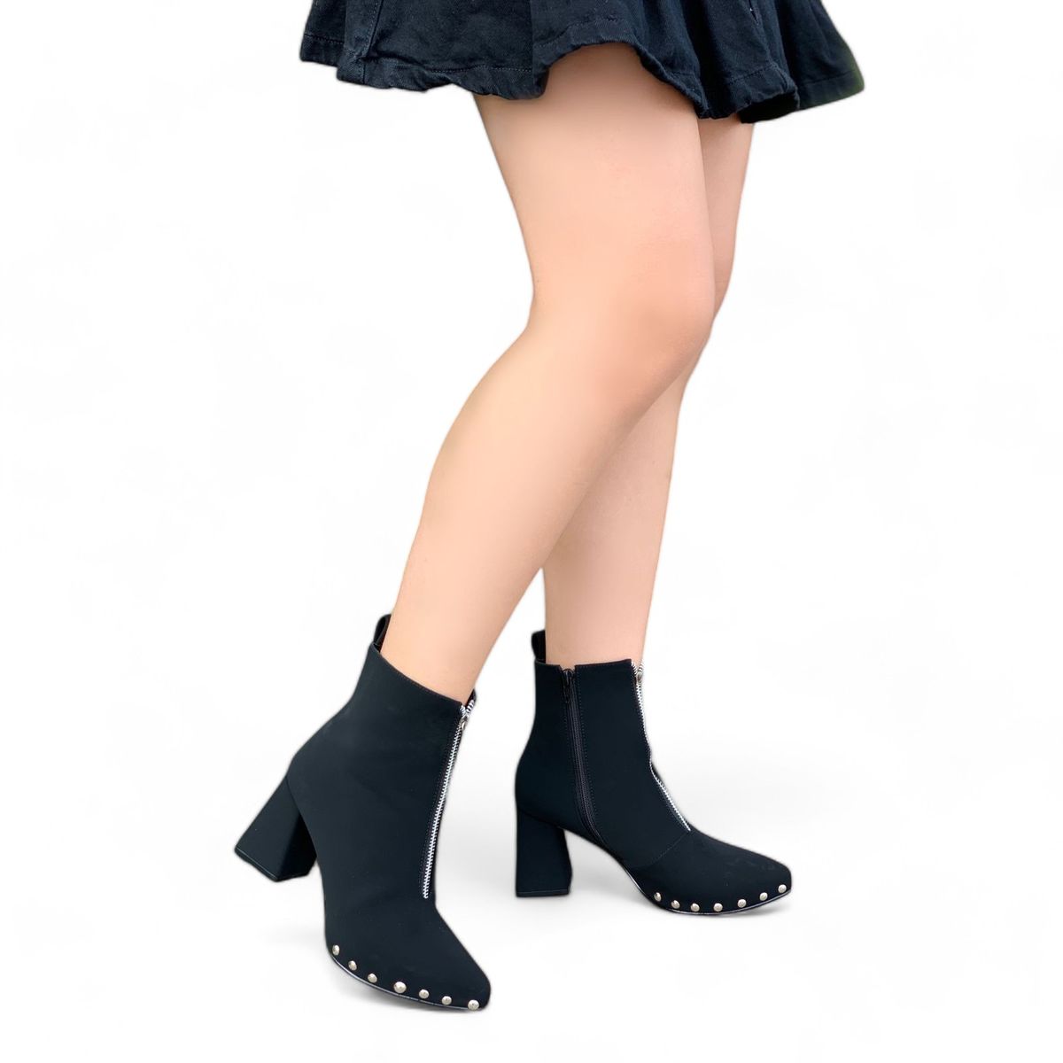 GENERICO - Botin mujer 2091l-65 bio cuero taco 7 color negro.-