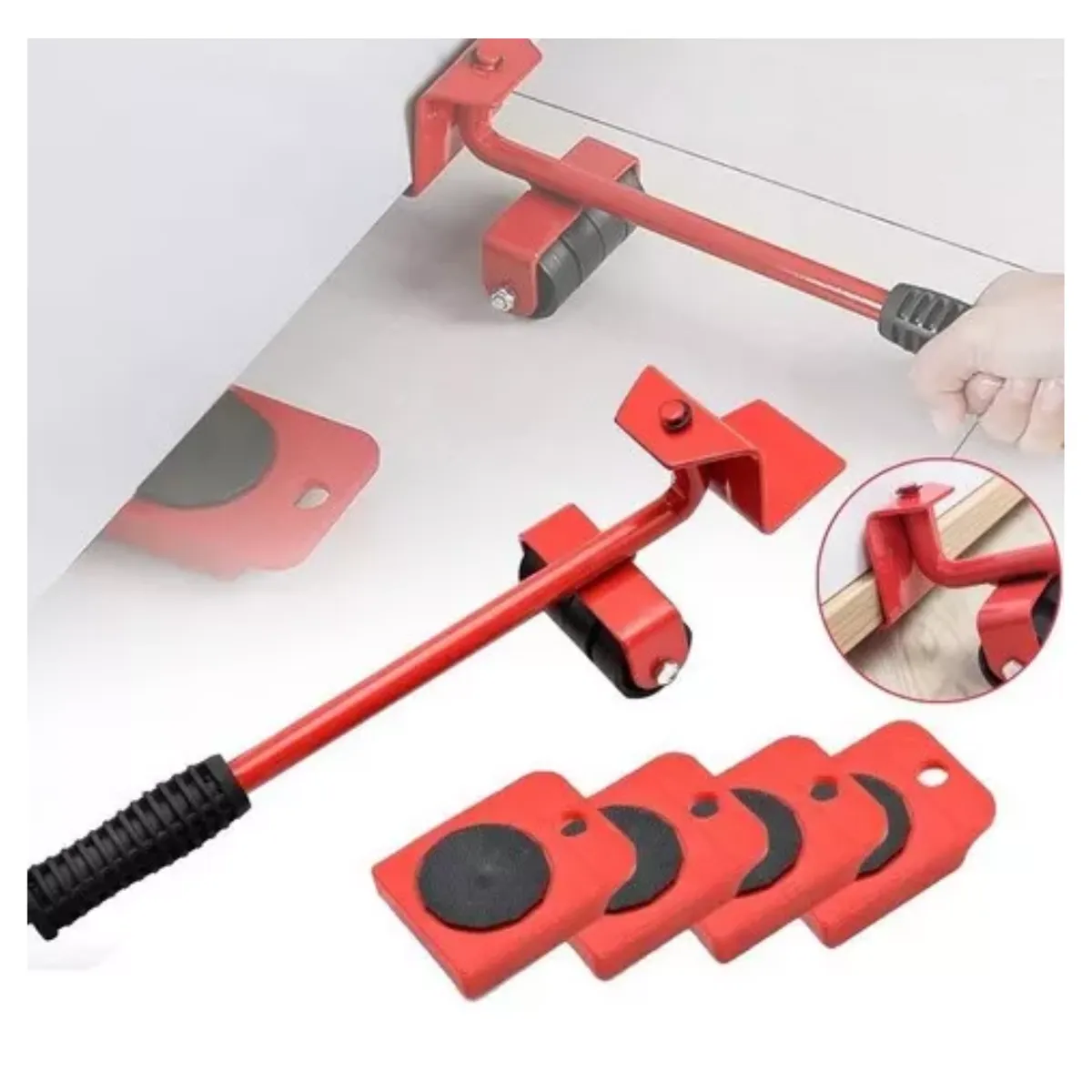 GENERICO - Juego De Elevador De Transporte De Muebles Con Ruedas