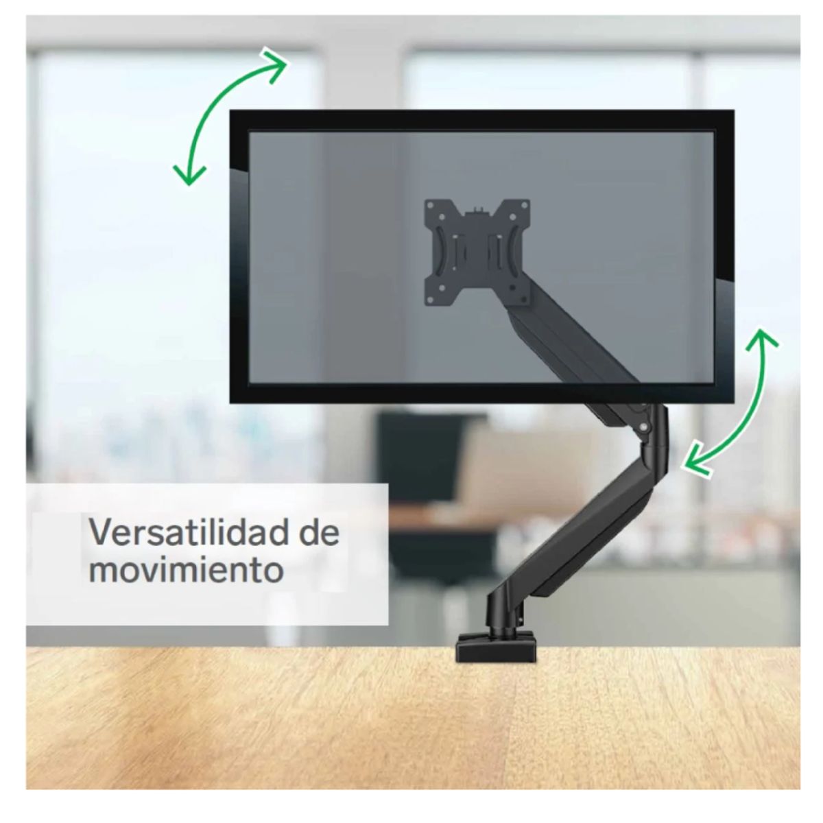 SEISA - Rack Brazo Soporte para Monitor Giratorio para Escritorio 32 Pulgadas ZJ-K7900