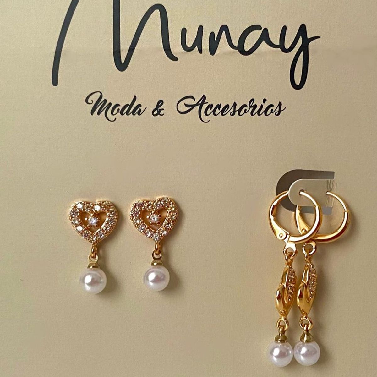 GENERICO - Set de aretes por 2 unidades modelo dulces corazones