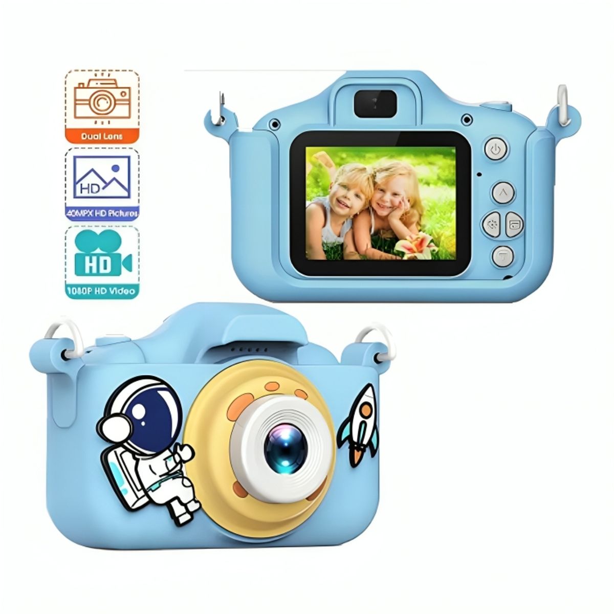 IMPORTADO MC - Mini Cámara Digital Kawaii para Niños Recargable con Protector