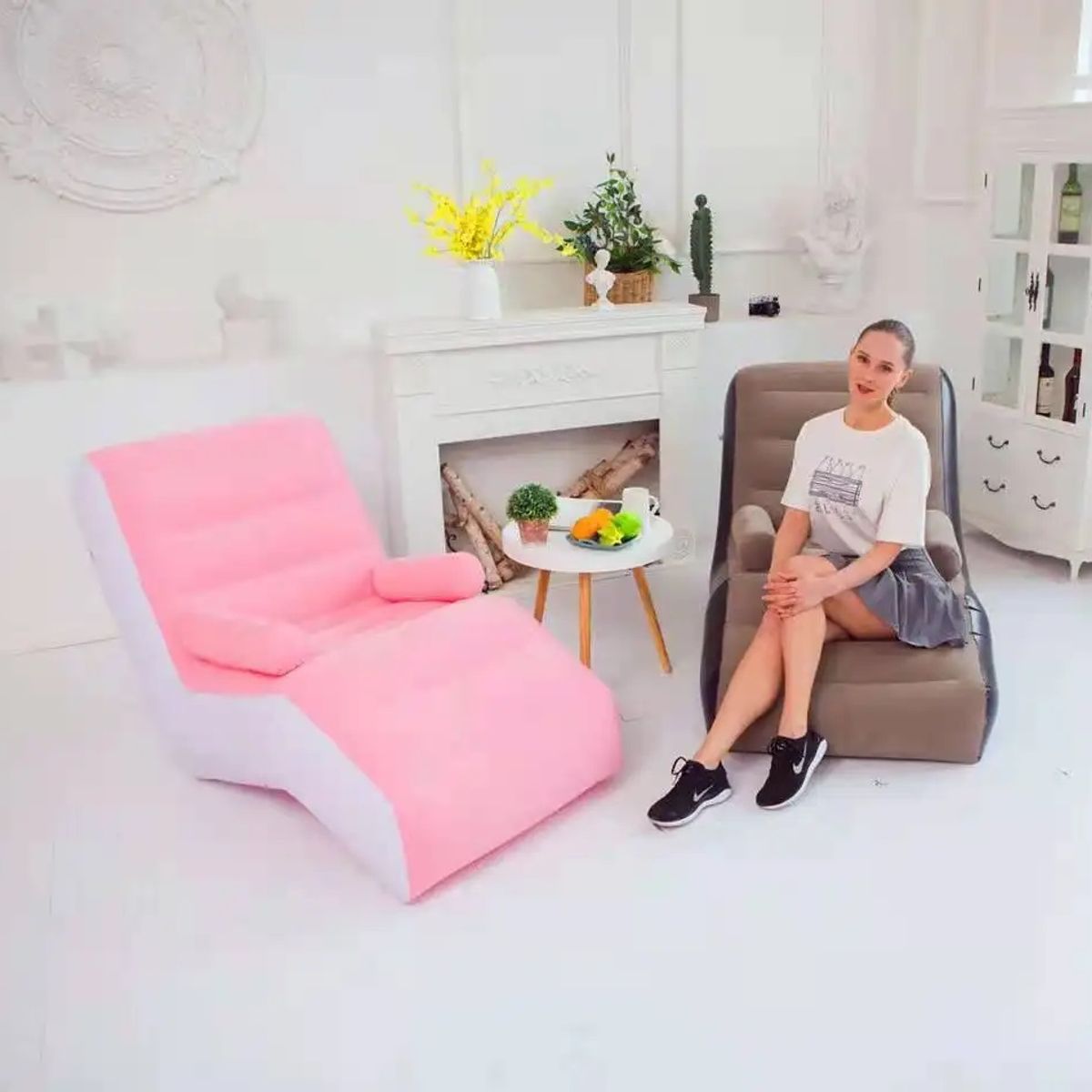 GENERICO - Sillon Infable Para Hogar Y Oficina Rosado