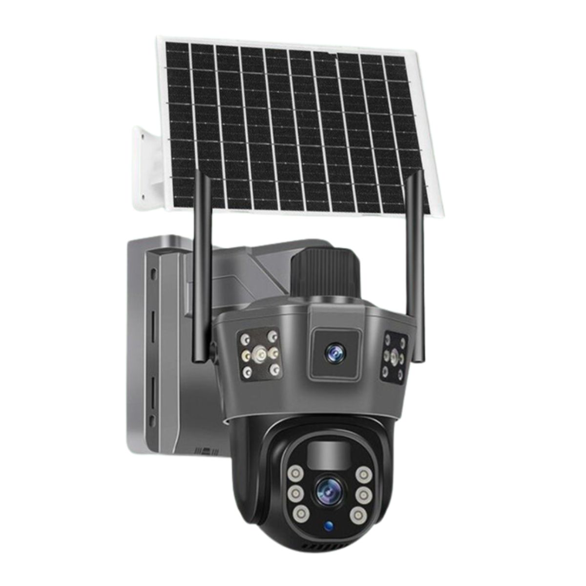 IMPORTADO MC - Cámara Seguridad IP con Panel Solar 4K de 8 MP doble lente, WiFi, inalámbrica