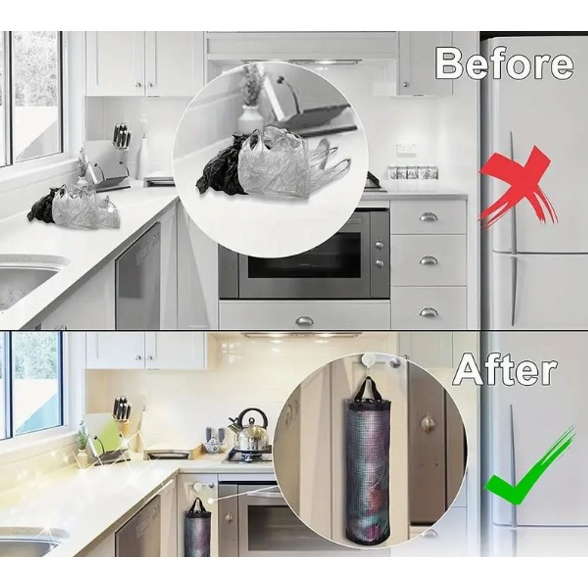 GENERICO - DISPENSADOR PARA BOLSAS RECICLADAS GRANDE - PLOMO