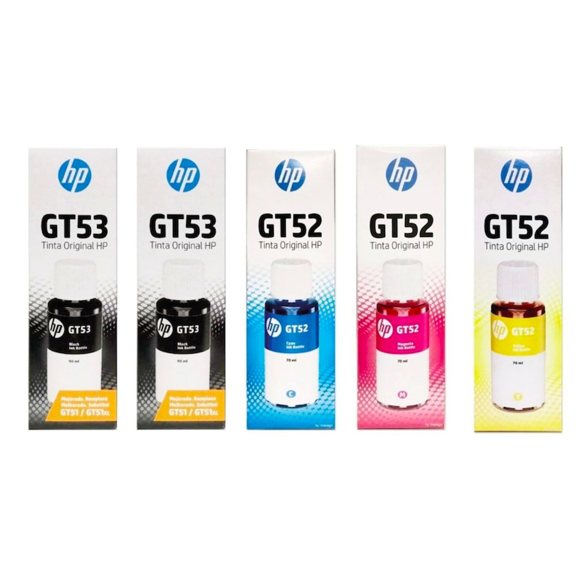 HP - KIT DE 5 TINTAS HP GT53 (GT51) / GT52
