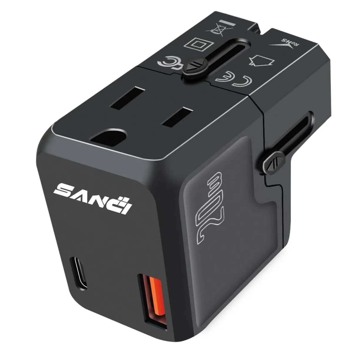 SANC - Enchufe Universal de Viaje – Adaptador Internacional para 200 Países