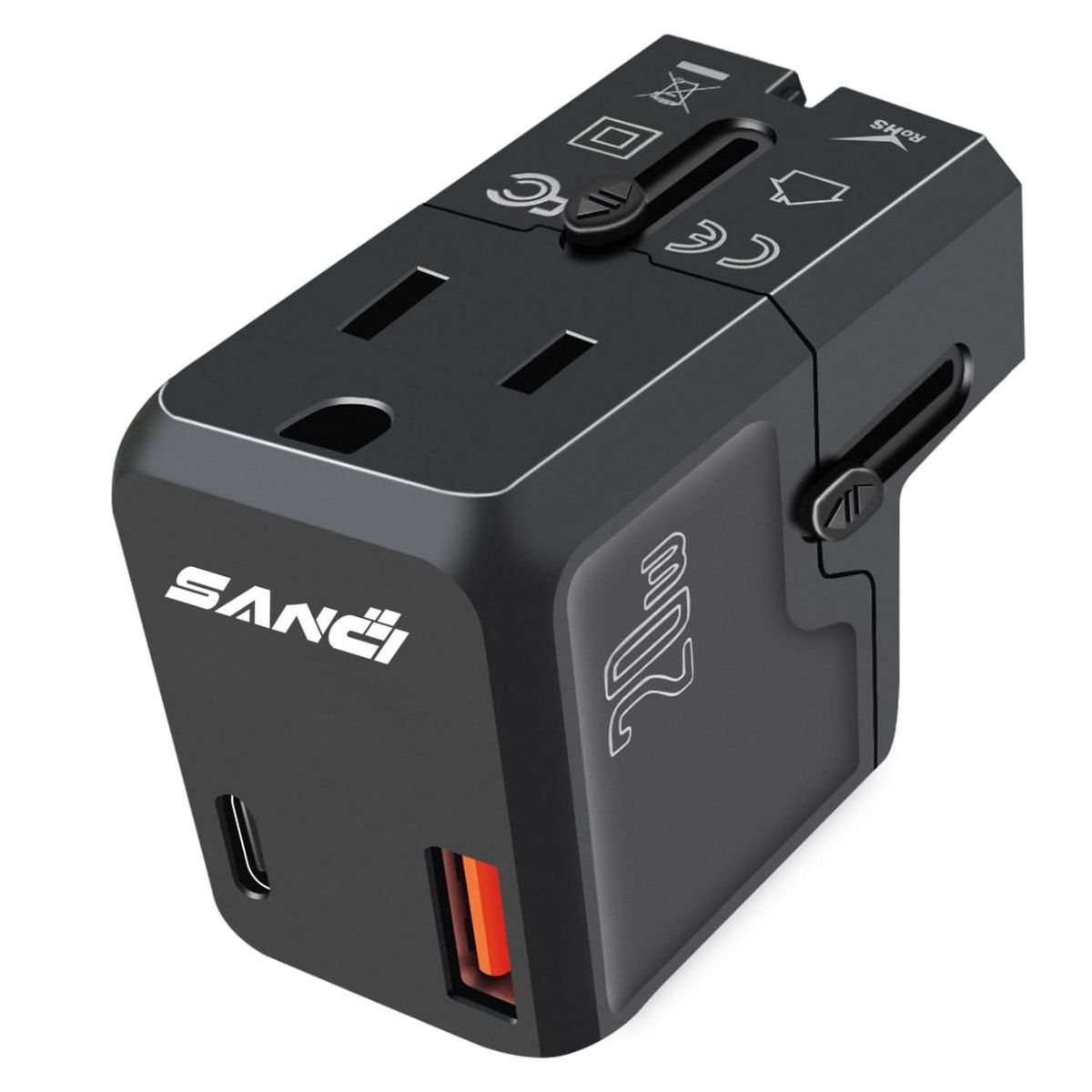 SANC - Enchufe Universal de Viaje – Adaptador Internacional para 200 Países