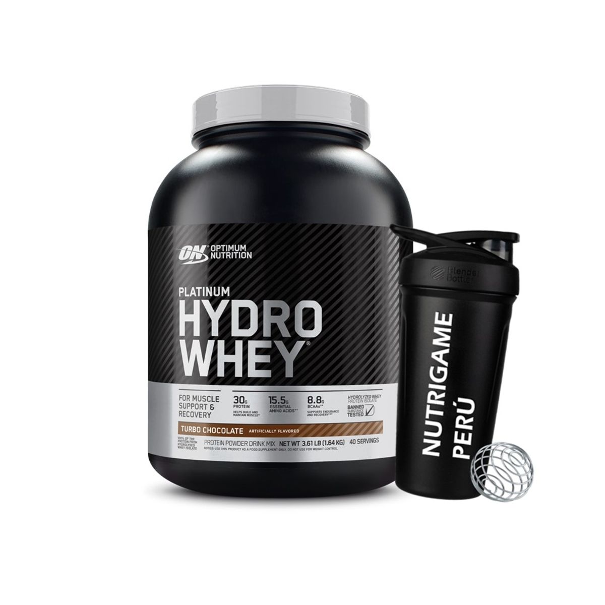 OPTIMUN NUTRITION - Proteína Platinum Hydro Whey 3.5 Lb Chocolate +Shaker