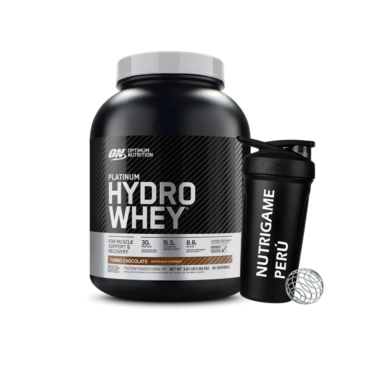 OPTIMUN NUTRITION - Proteína Platinum Hydro Whey 3.5 Lb Chocolate +Shaker
