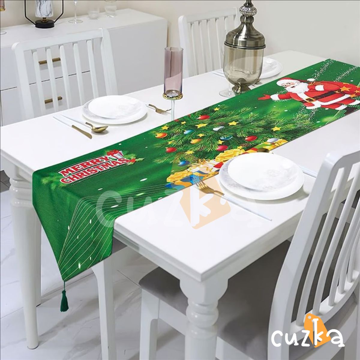 CASATEX - Camino de Mesa Navideño 33x180 cm PAPA NOEL2