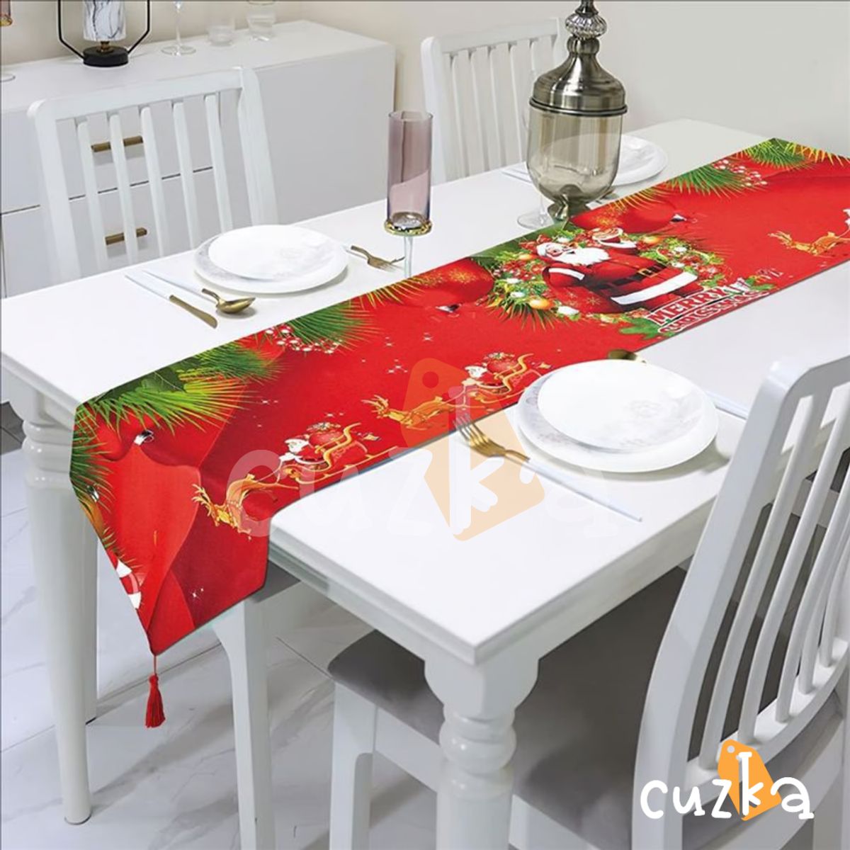 CASATEX - Camino de Mesa Navideño 33x180 cm PAPA NOEL4