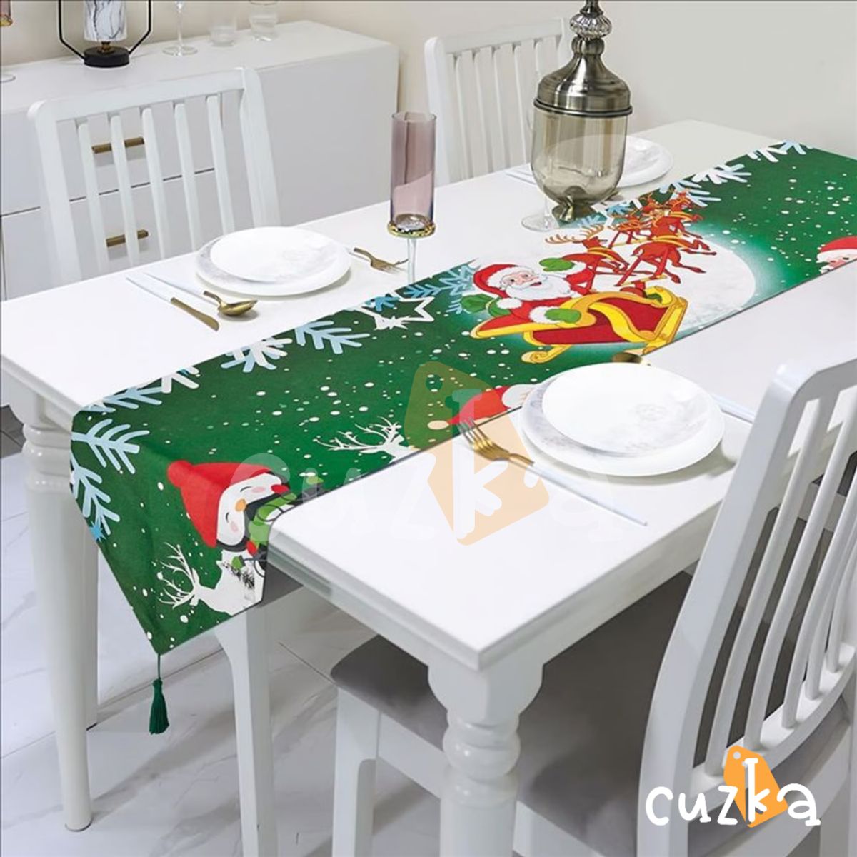 CASATEX - Camino de Mesa Navideño 33x180 cm PAPA NOEL5