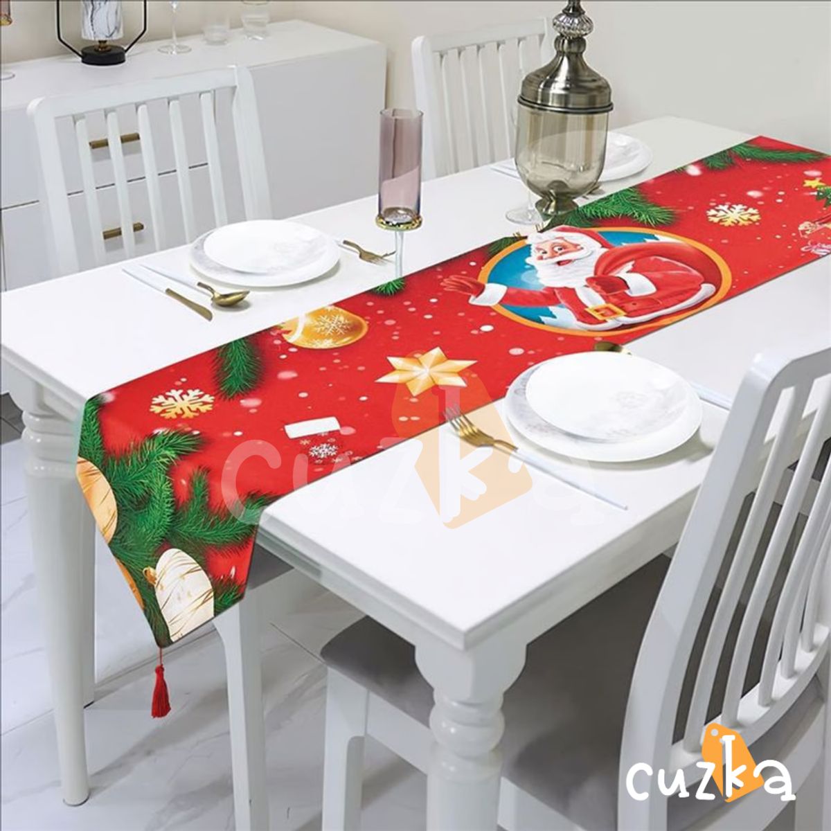 CASATEX - Camino de Mesa Navideño 33x180 cm PAPA NOEL6