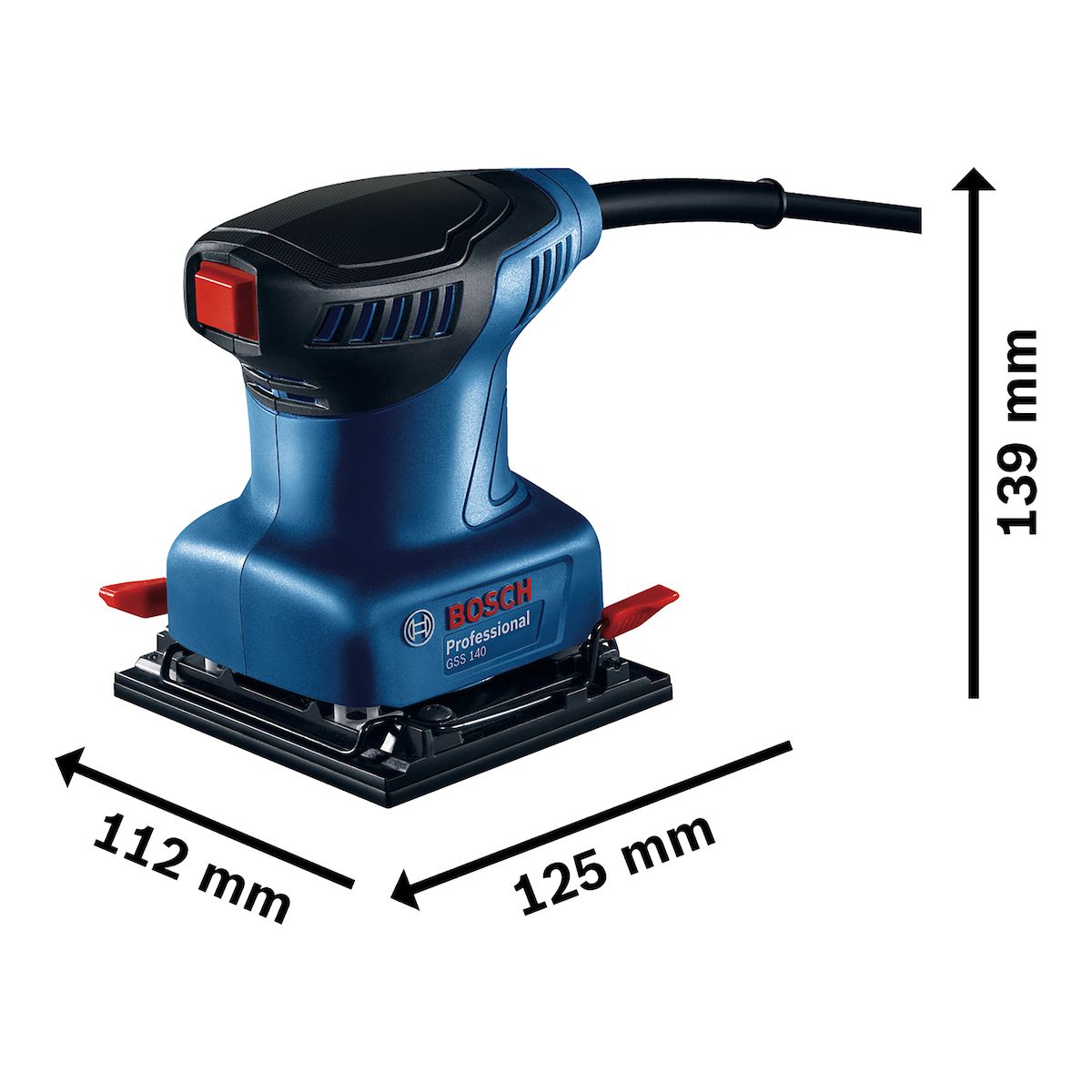 BOSCH - Lijadora Orbital Bosch Prof. Gss 140 220 Watts 1/4 de Pliego