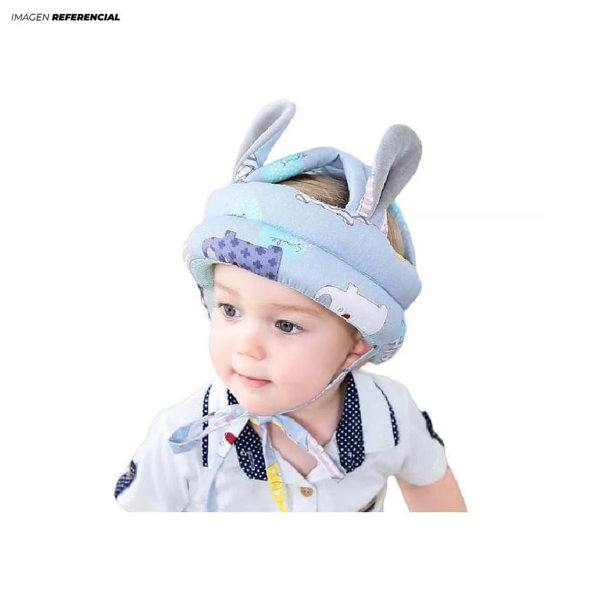 GENERICO - Casco Protector con Orejitas Antigolpes Bebes Niños