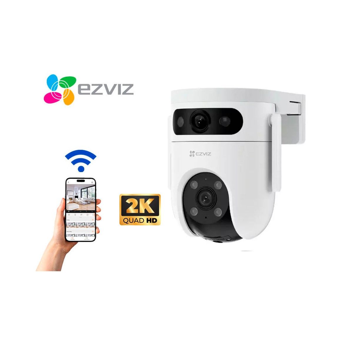 EZVIZ - Ezviz H9c Dual 2k Camara De Seguridad Wifi Doble Lente 3mp