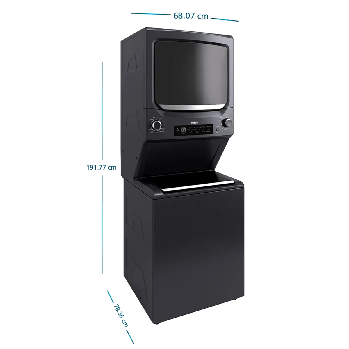 MABE - Centro de Lavado Premium Gas 24 Kg Gray Mabe MCLP2440PPDG0