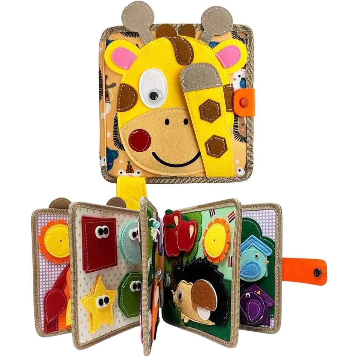 GENERICO - Libro Sensorial Didáctico Jirafa Montessori