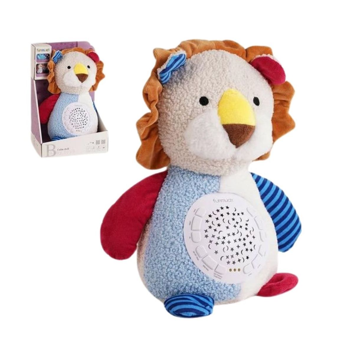 GENERICO - León Peluche Proyector De Luces Musical Para Bebé