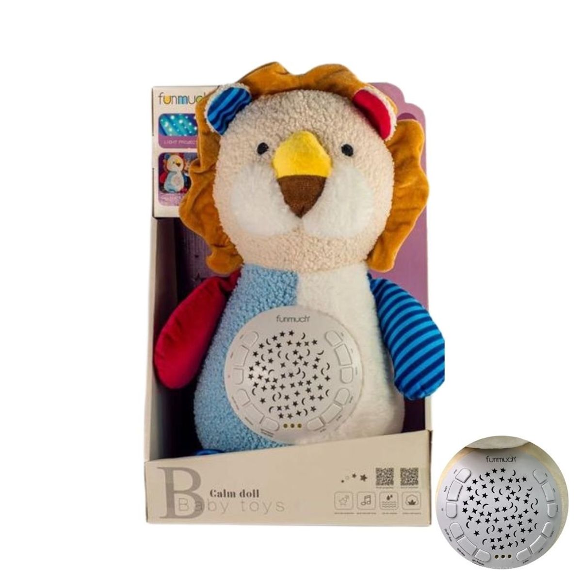 GENERICO - León Peluche Proyector De Luces Musical Para Bebé