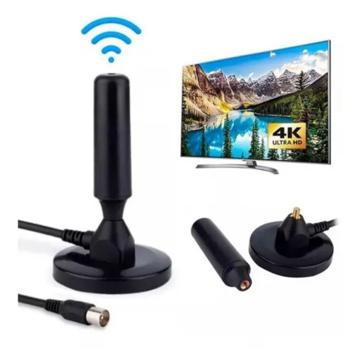 GENERICO - ANTENA TV DIGITAL 4K FHD SEÑAL AMPLIFICADA 4.3 mts