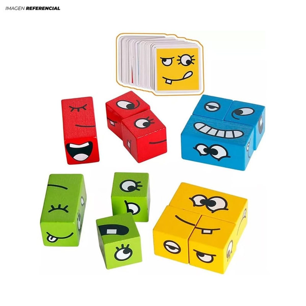 GENERICO - Mini Juego de Emociones con Bloques de Madera