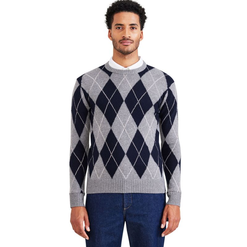 DOCKERS - Chompa Hombre Crafted Crewneck Regular Fit Gris Dockers