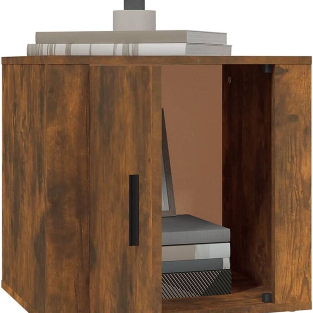 TU MESITA - Velador Clásico Toronto color Marrón 1 puerta TU MESITA