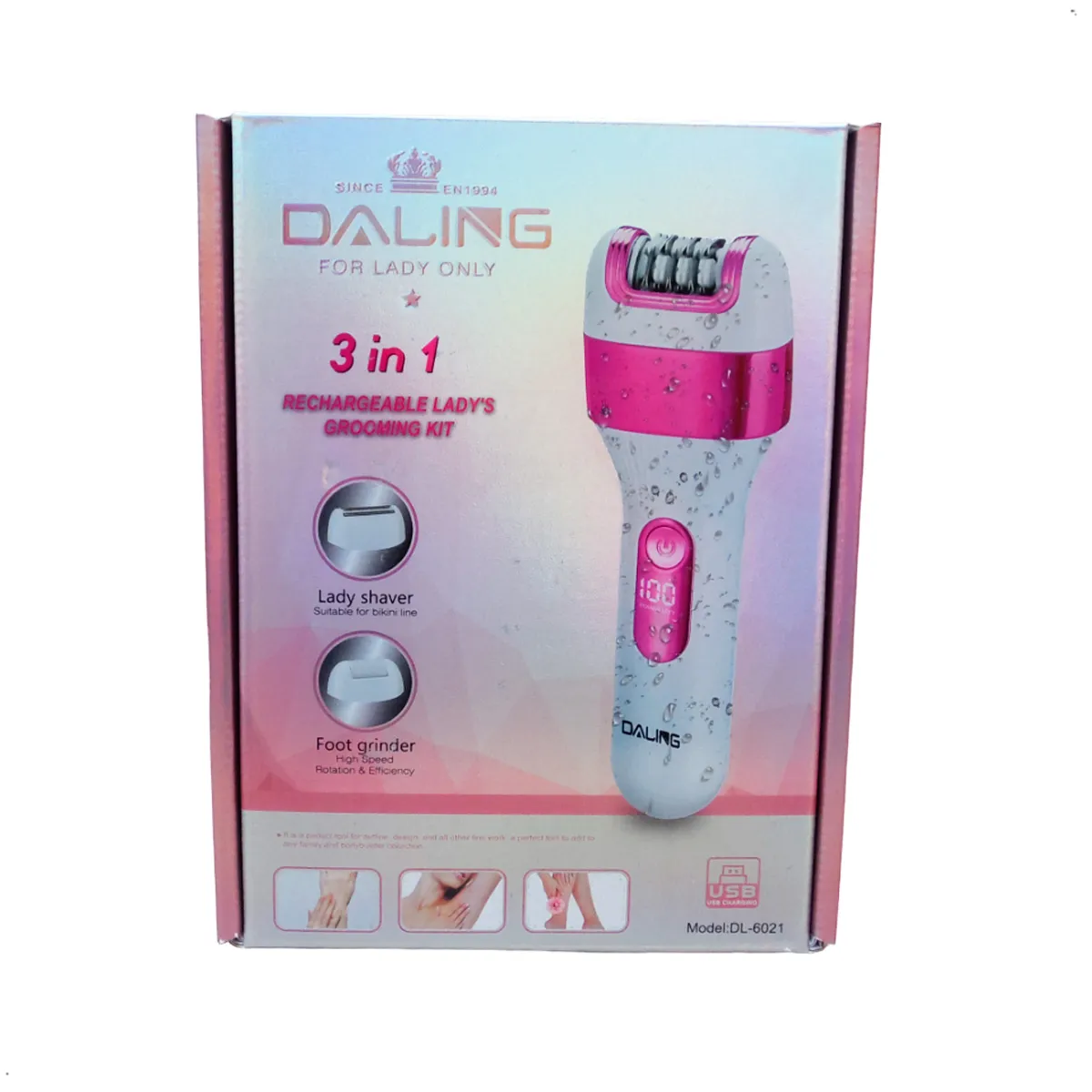 GENERICO - Depilador Afeitador Electrico Daling 3 en 1 DL-6021 Inalambrico