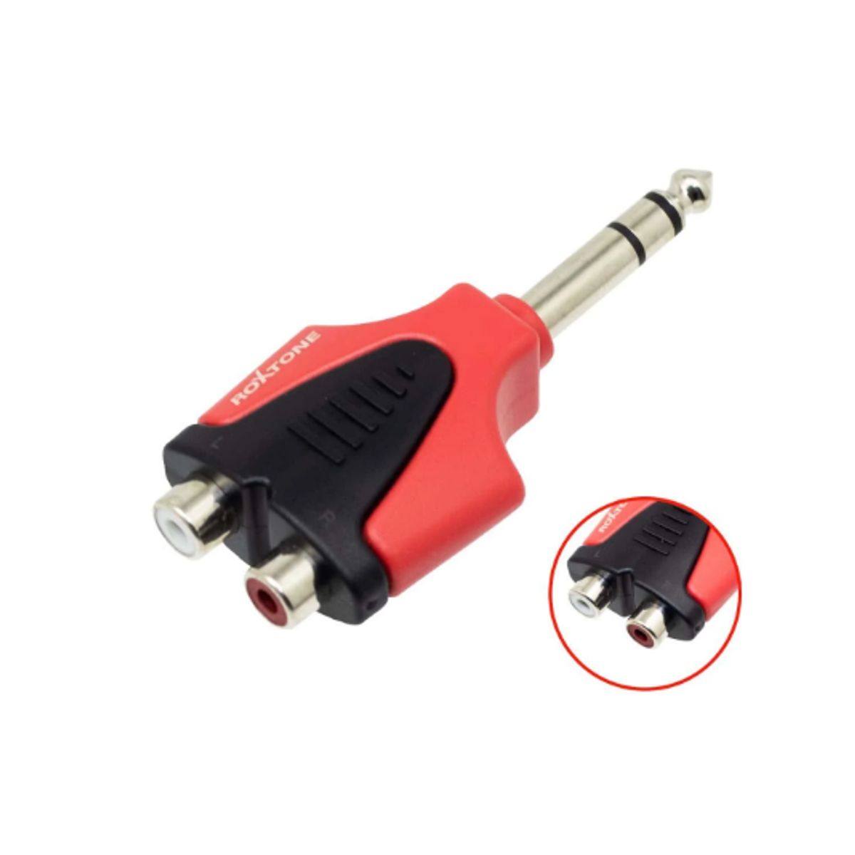 ROXTONE - Adaptador 2 Jack RCA a Plug Stereo 6.3mm RPAN330 ROXTONE