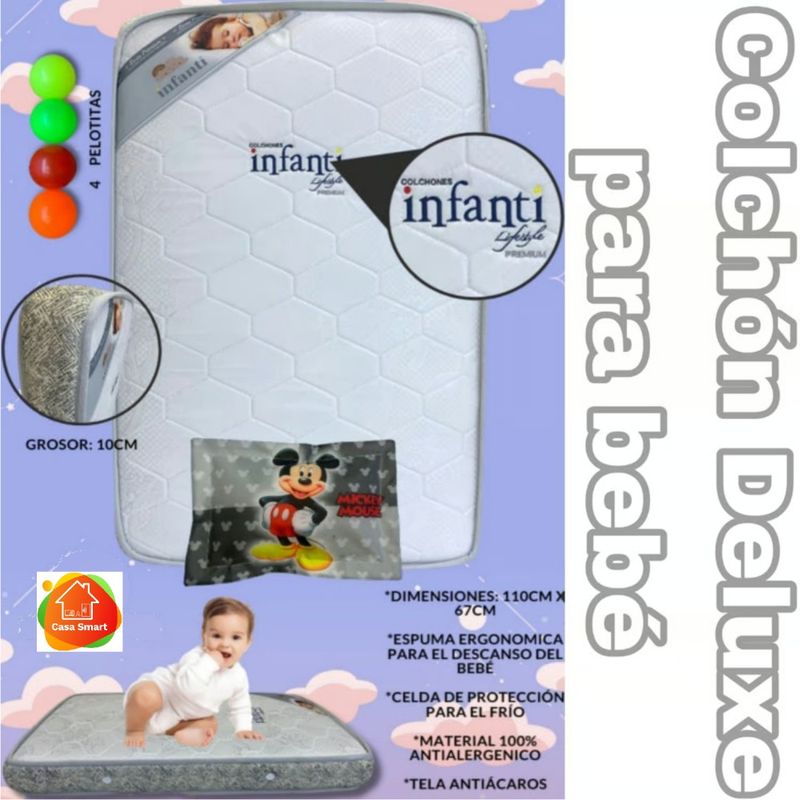 GENERICO - Colchón de Bebe para Cunas Pack and Play