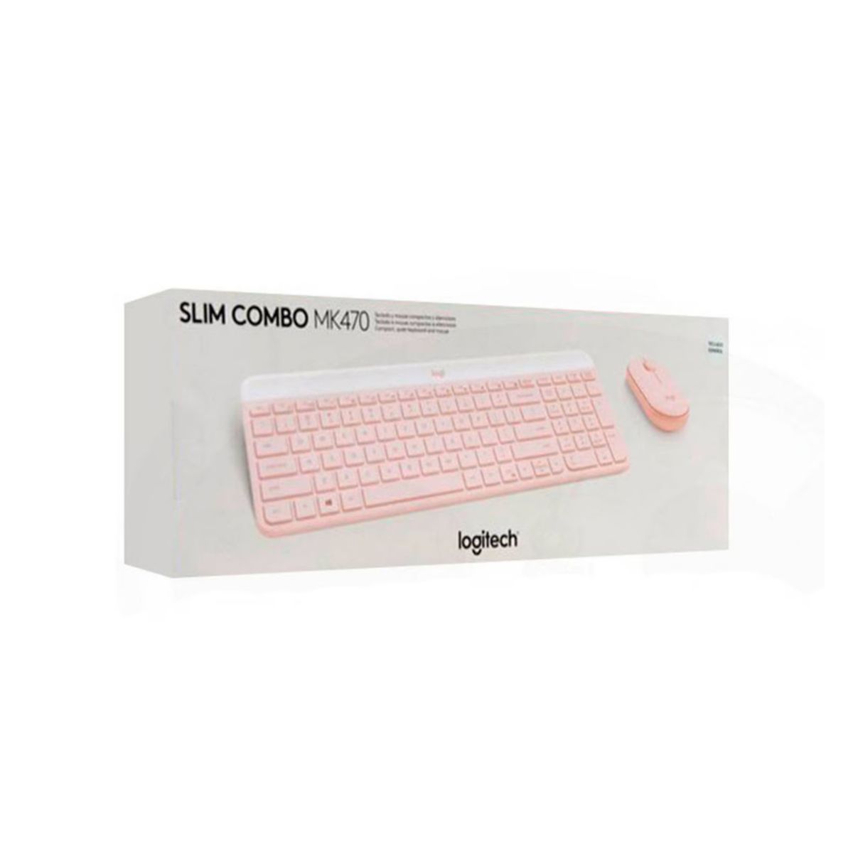 LOGITECH - TECLADO LOGITECH + MOUSE MK470 INALAMBRICO SLIM USB ROSA