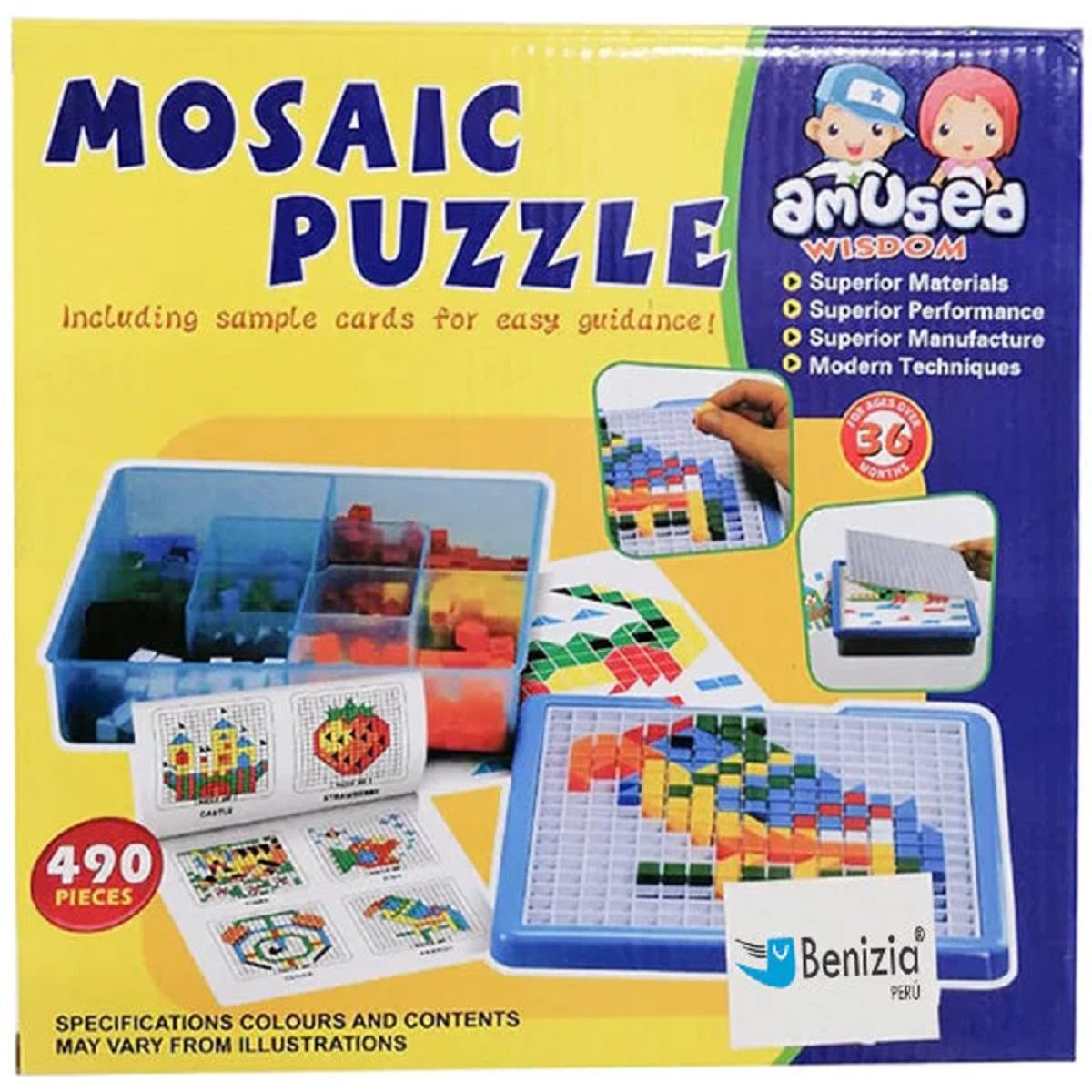 GENERICO - Rompecabezas Didáctico Mosaic Puzzle Plantilla