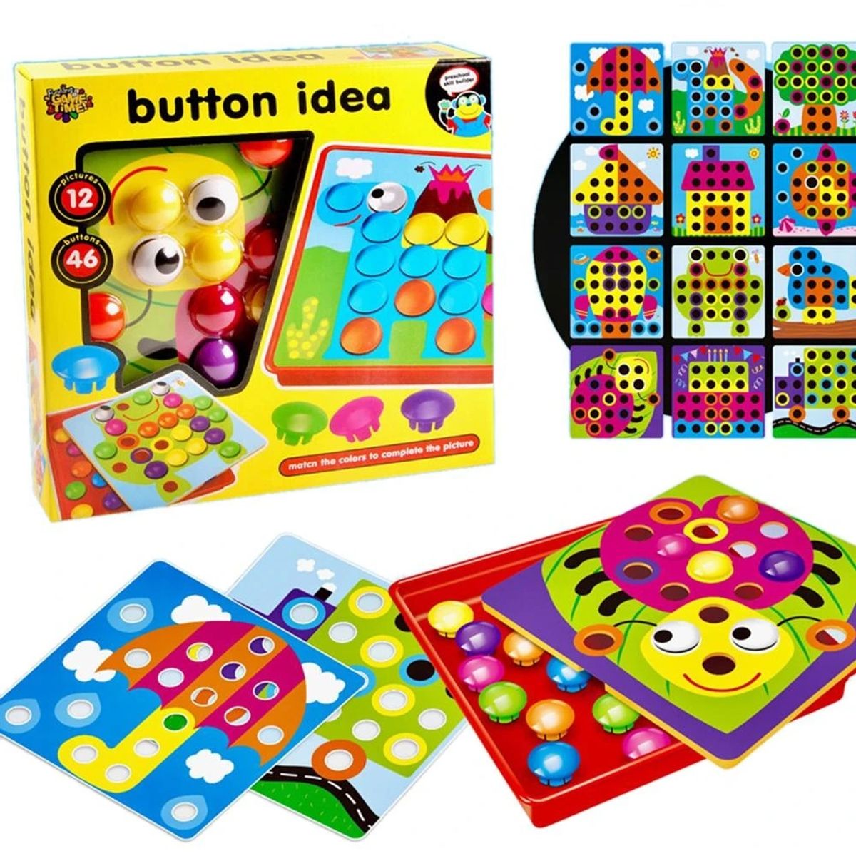 IMPORTADO MC - Rompecabezas Didáctico Mosaico Button Idea de Colores