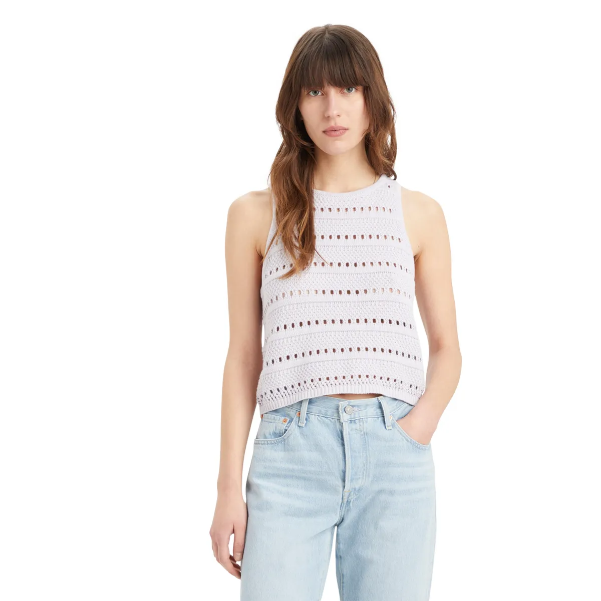LEVIS - Polo Mujer Crochet Tank Lila Levis