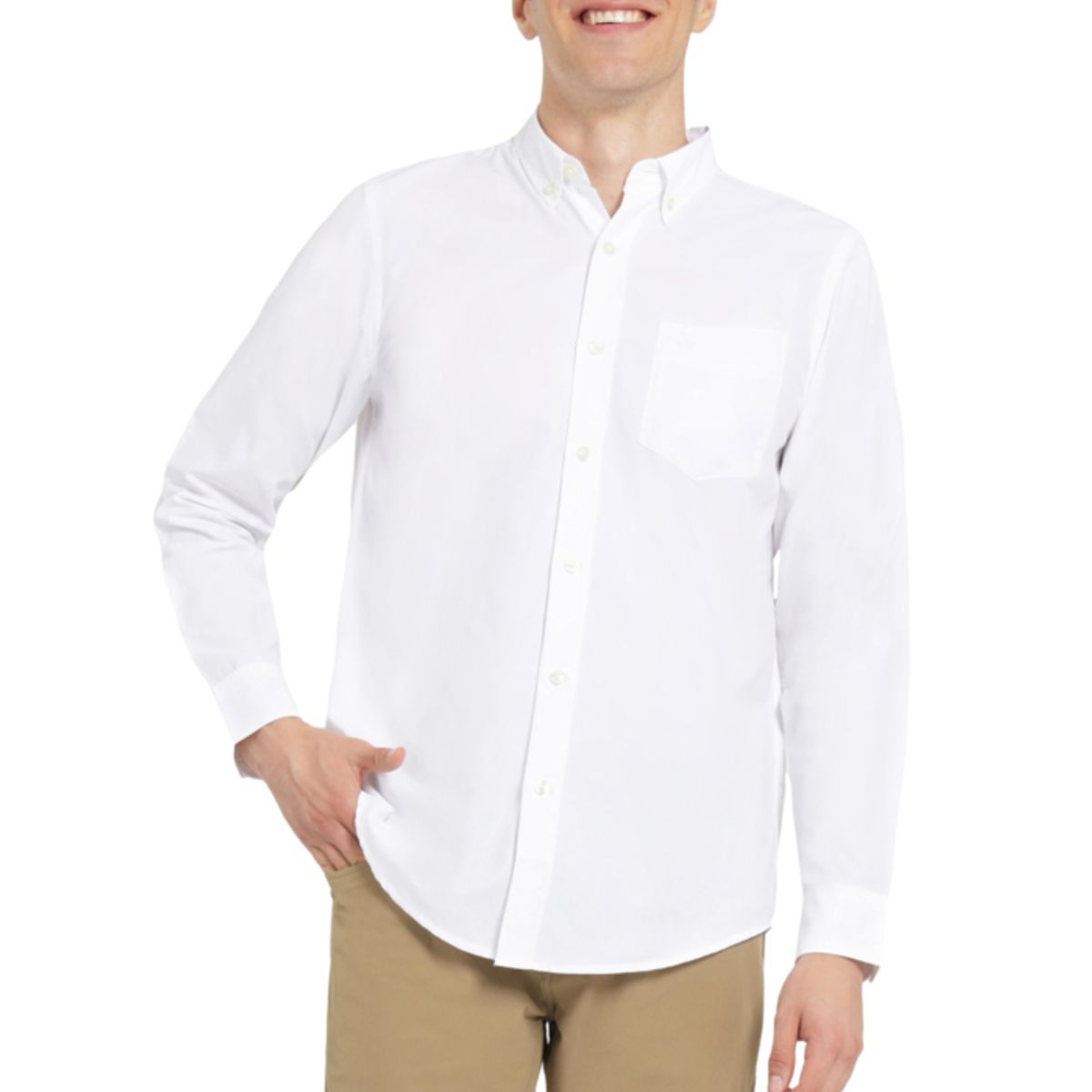 DOCKERS - Camisa Hombre Woven Refine Regular Fit Blanco Dockers
