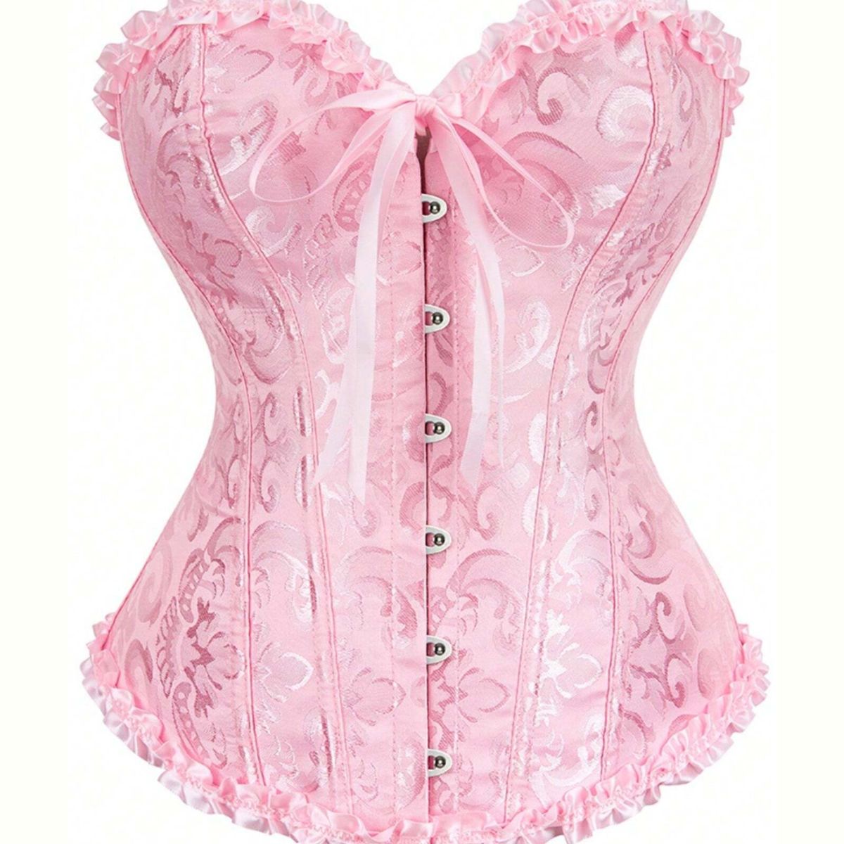 GENERICO - Corset Princess Rosado Encaje Mujer Victoriano