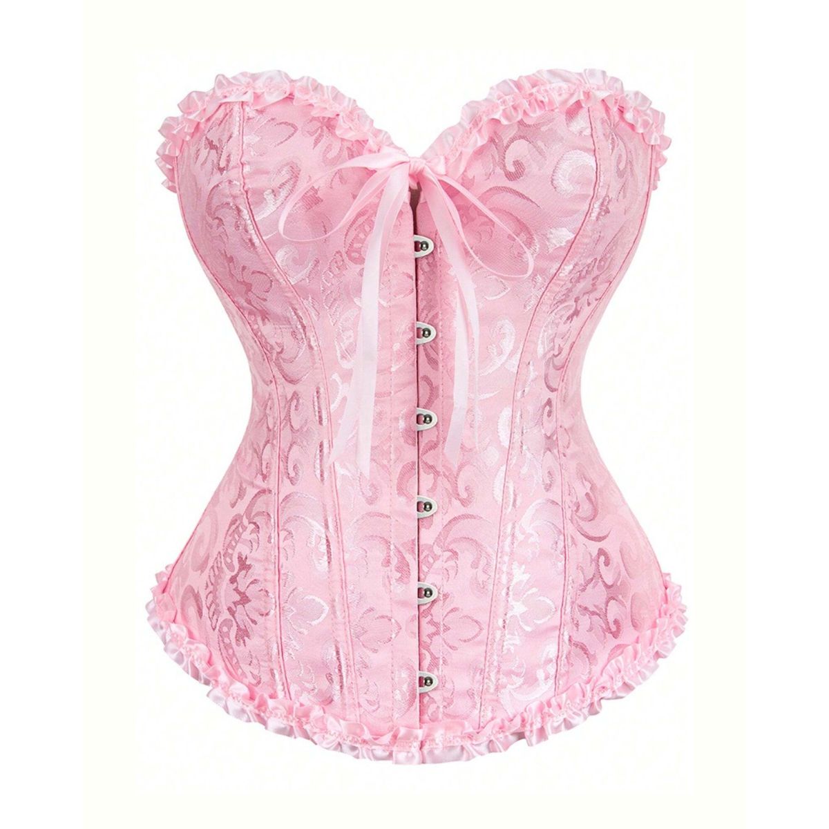 GENERICO - Corset Princess Rosado Encaje Mujer Victoriano