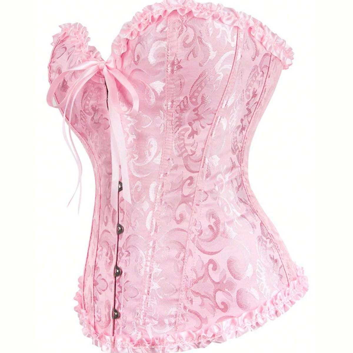 GENERICO - Corset Princess Rosado Encaje Mujer Victoriano