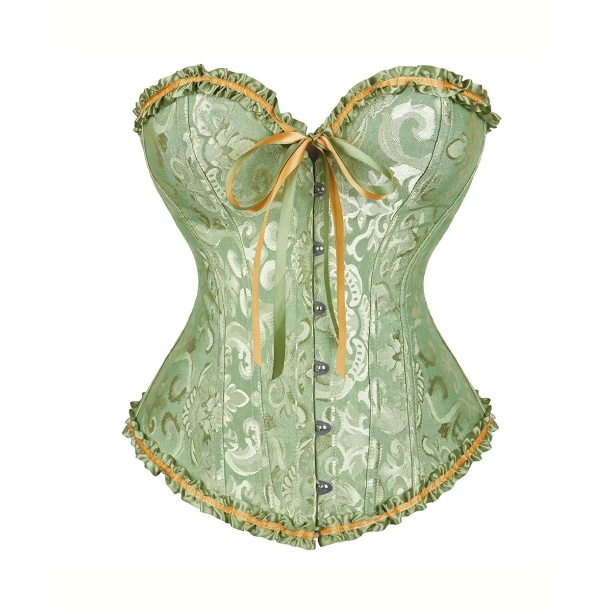 GENERICO - Corset Princess Verde Encaje Mujer Victoriano