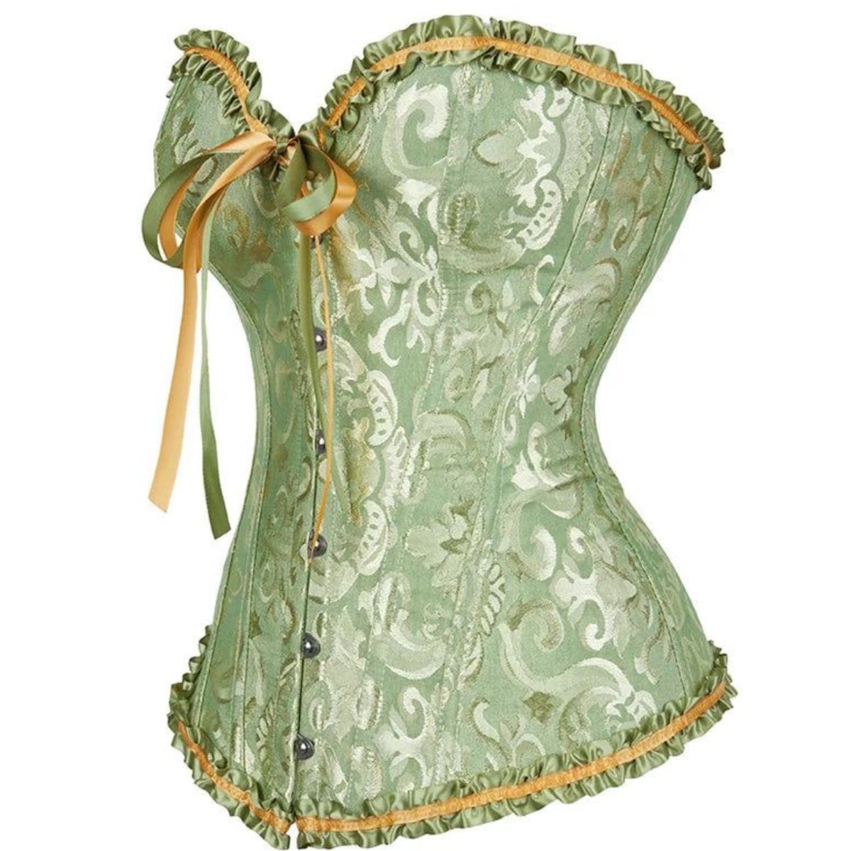 GENERICO - Corset Princess Verde Encaje Mujer Victoriano