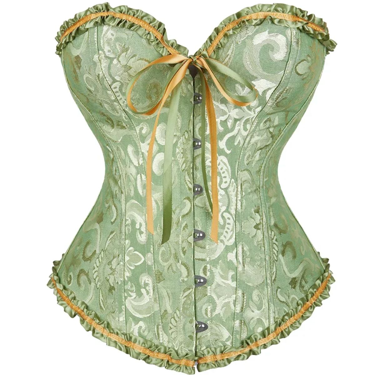 GENERICO - Corset Princess Verde Encaje Mujer Victoriano