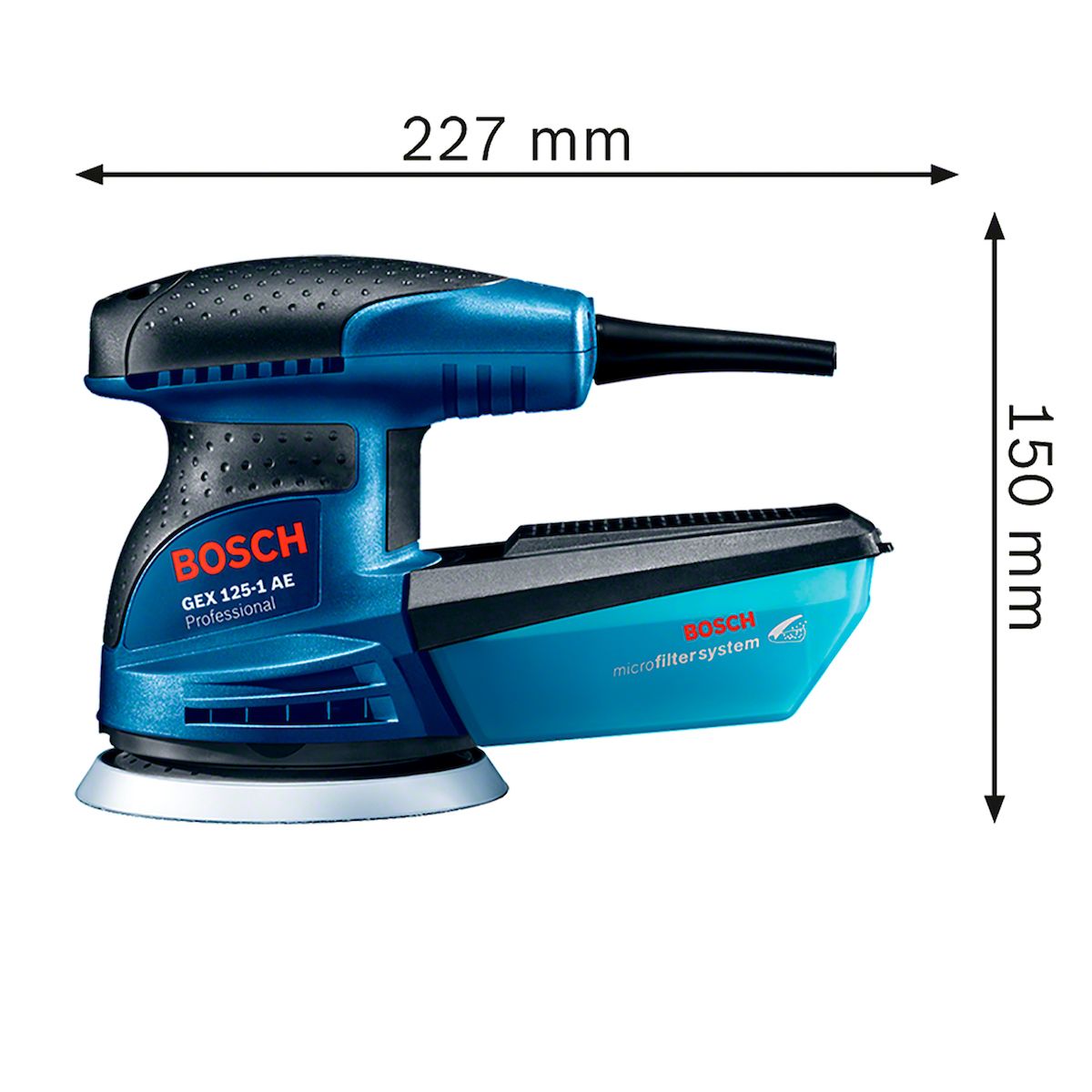 BOSCH - Lijadora Excéntrica Bosch Prof Gex 125-1 Ae 250 Watts Velcro