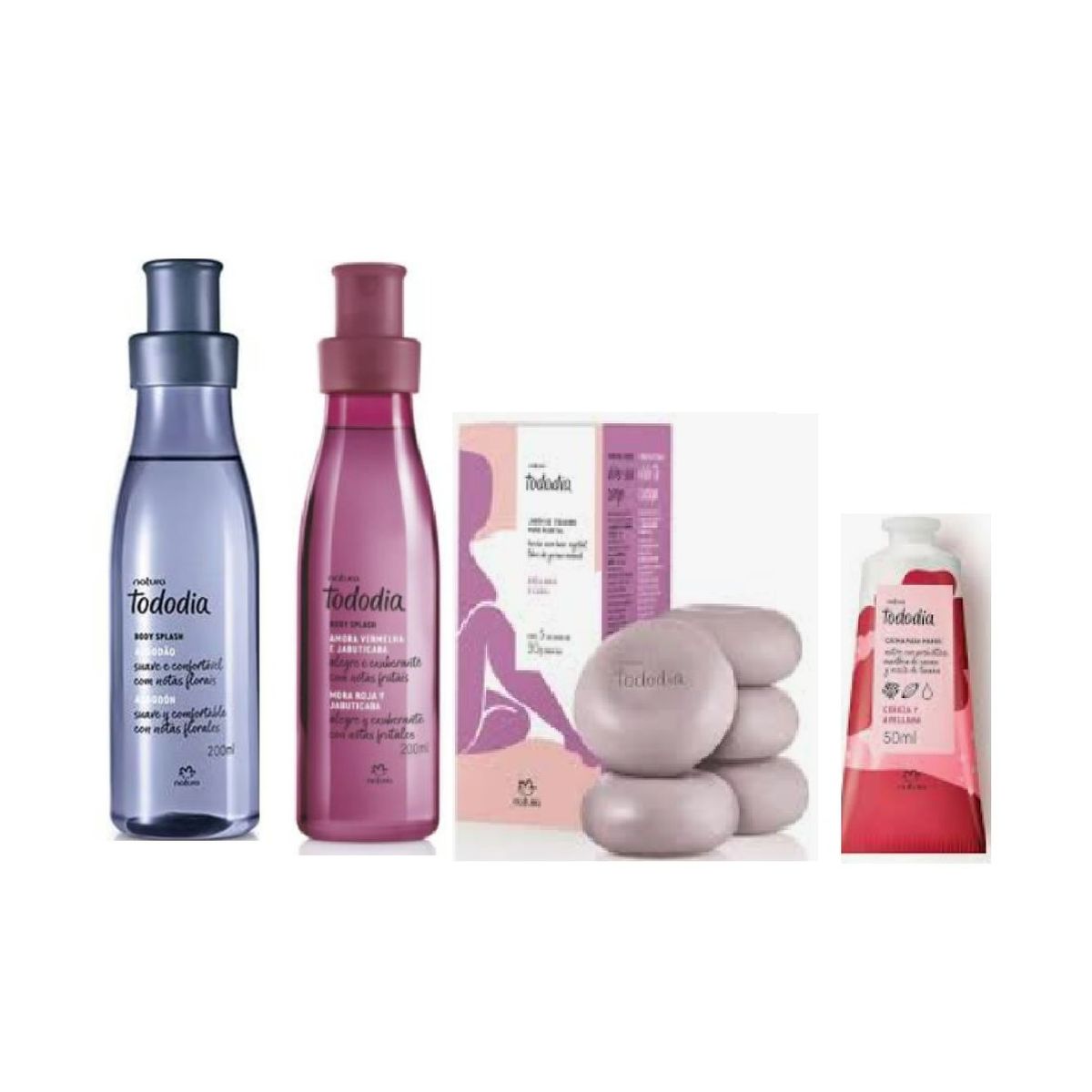 NATURA - Kit tododia Natura 2 body splash, jabones y crema para manos