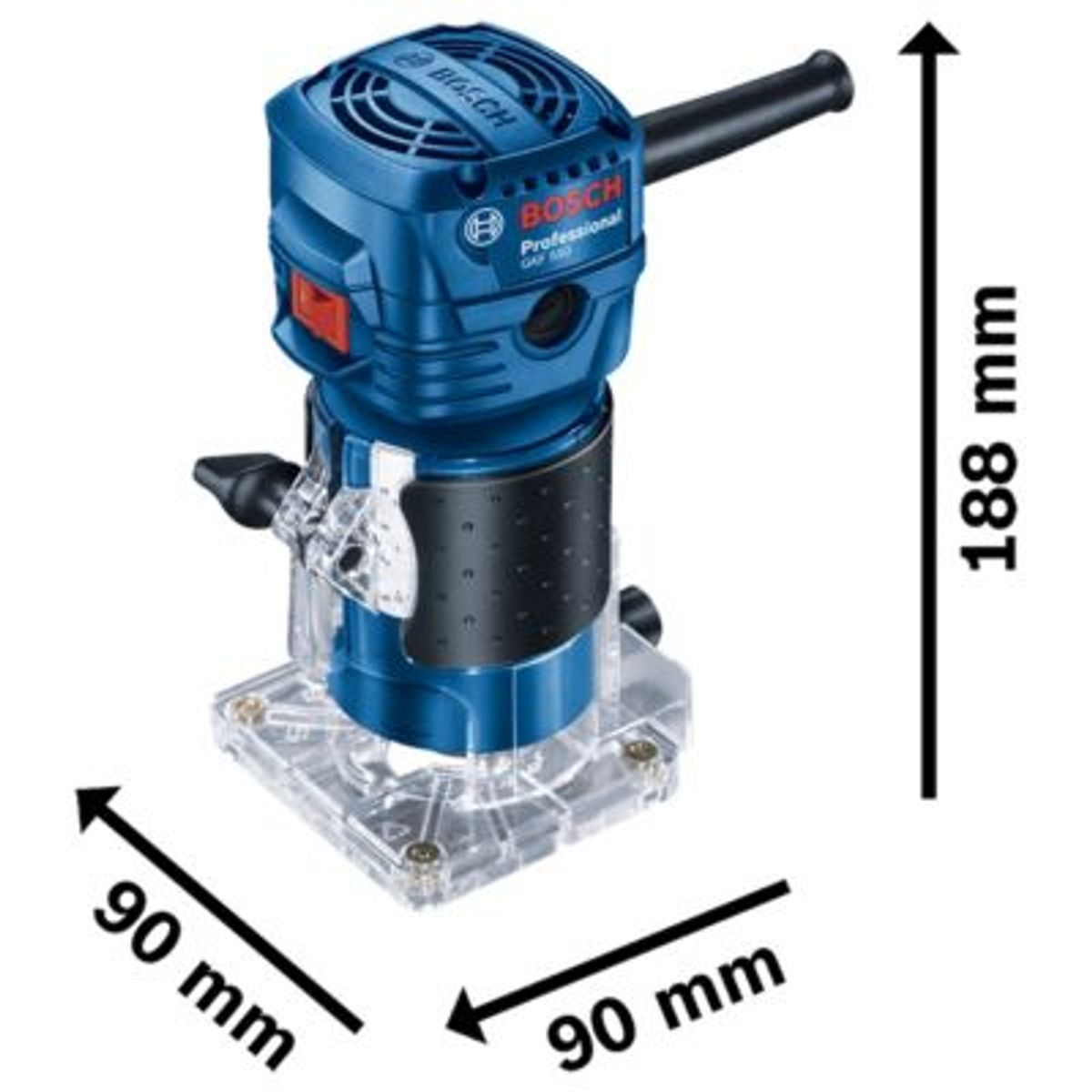 BOSCH - Ruteadora Fresadora De Palma Bosch Gkf 550 Profesional 550 W