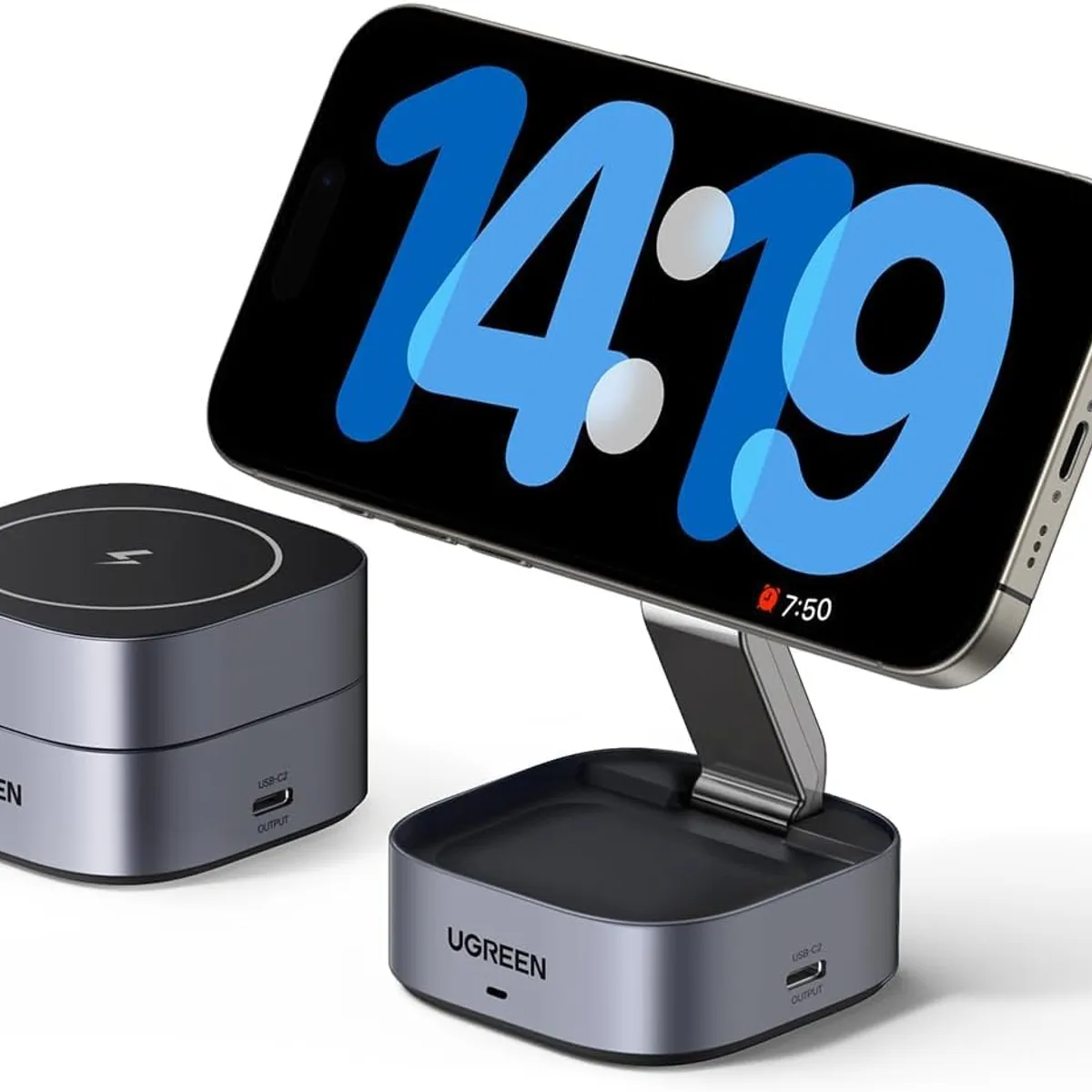UGREEN - Cargador Inalámbrico Magnético Plegable 2 en 1 Ugreen W526 - 35278