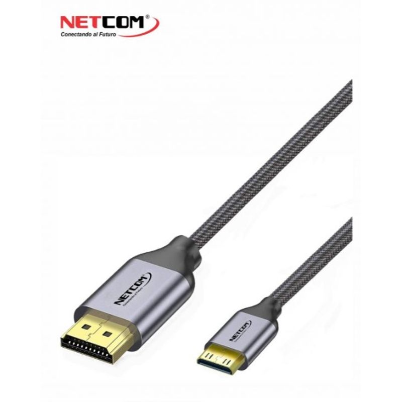 NETCOM - CABLE PREMIUM DE HDMI A MINI HDMI DE 5 METROS ULTRA HD 4K 60HZ NETCOM