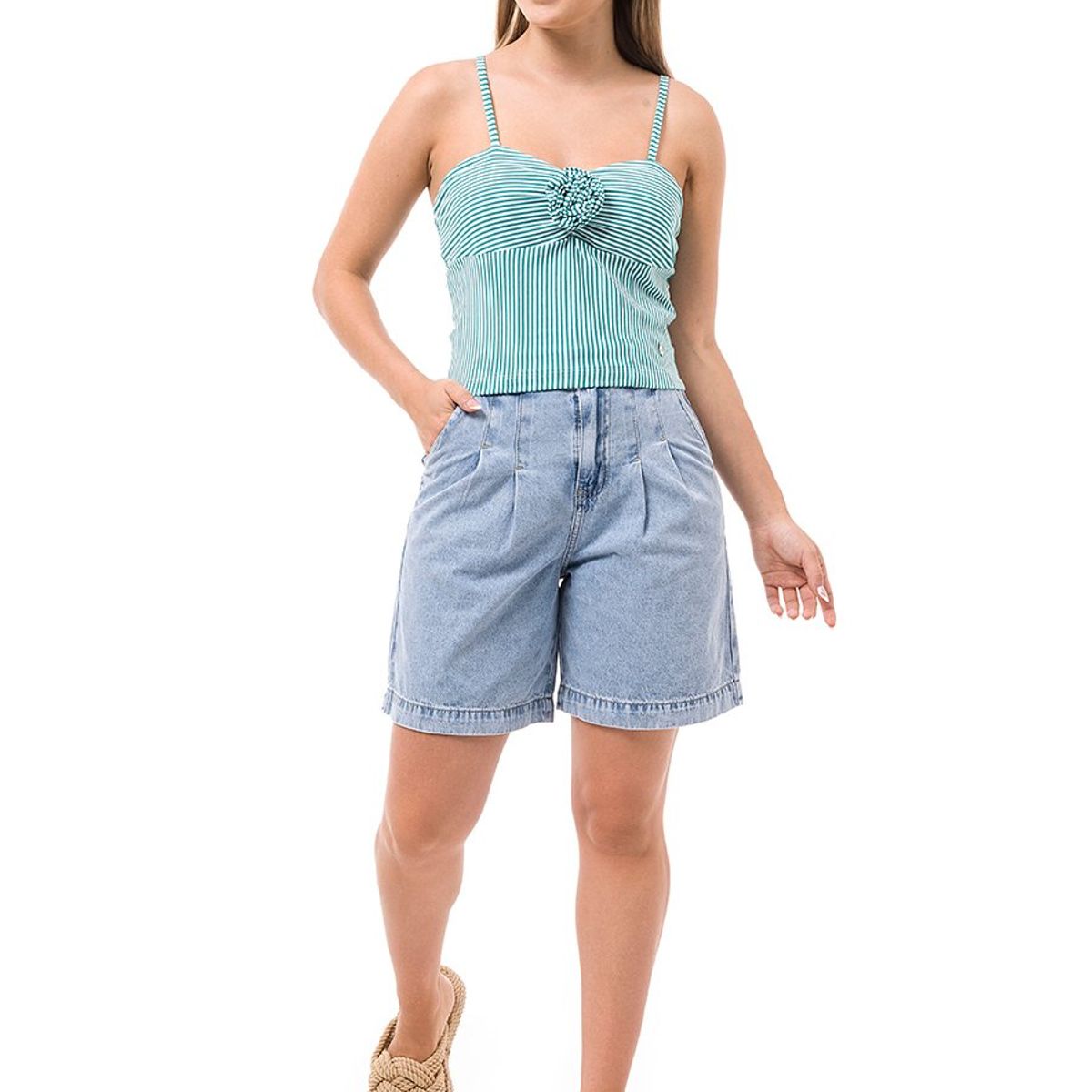 SQUEEZE - Tops Tiras Jersey Full Lycra Florr-S Mujer