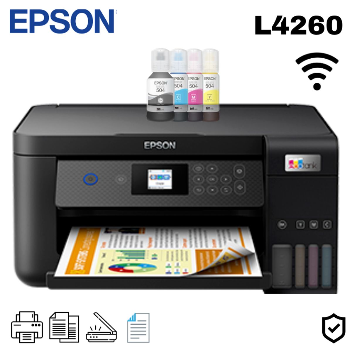EPSON - Impresora Multifuncional Epson EcoTank L4260 Wifi Duplex