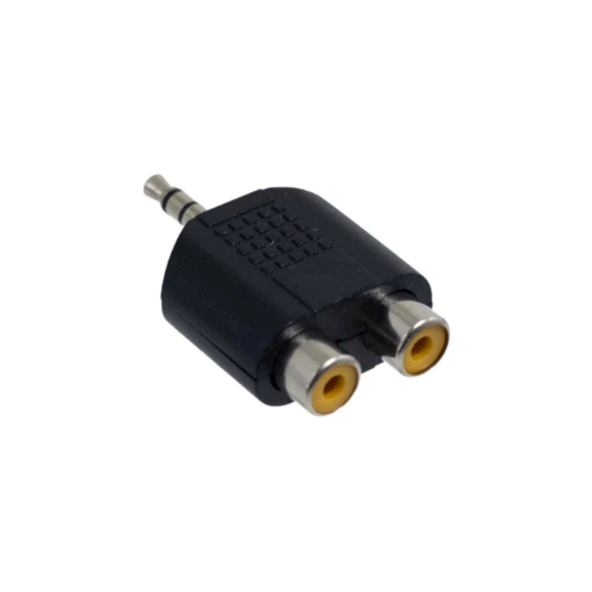 GENERICO - Adaptador Plug Stereo 3.5mm A 2 Jack RCA Plástico P-246